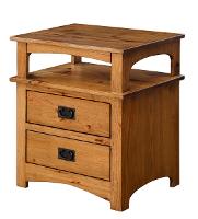 CVW Mission Nightstand with Pullout Tray