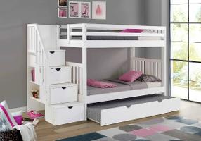 Innovations Cambridge Twin over Twin Staircase Bunk Bed with Trundle