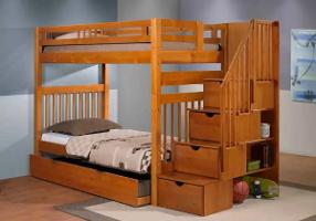 Innovations Sacramento TwinTwin Staircase Bunk Bed with Trundle
