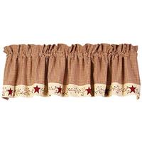 Stars & Berries Lined Valance