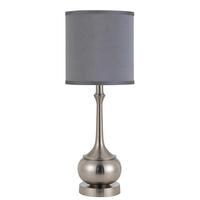 Cal Lighting Metal Accent Lamp in Brushed Silver