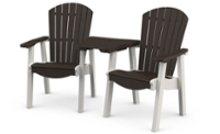 King Casual Polyvinyl Supreme Dining Chairs w/ Settee Table