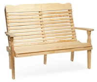 Colonial Road Wooden Curve Back Bench