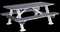 Colonial Road Poly Vinyl 6' Picnic Table
