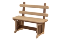 Finch Mission Bench with Back