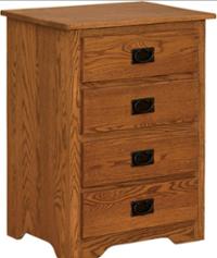Eden Mission 4 Drawer Nightstand
