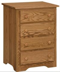 Eden 4 Drawer Shaker Nightstand