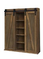 Eden 7' Bookcase with Sliding Barn Doors