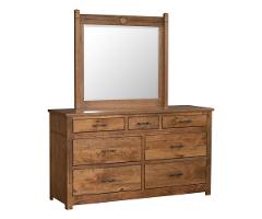 CVW Signature Large Triple Dresser with Mirror