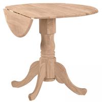 Whitewood 36’’ Dropleaf Pedestal Table