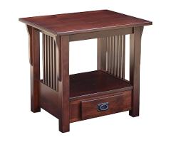Byler's Prairie Mission End Table with Drawer in Bottom