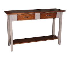 Byler's 2 Tone Shaker Sofa Table with 2 Drawers