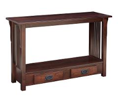 Byler's Prairie Mission Sofa Table with 2 Drawers on Bottom