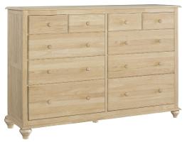 Whitewood Cottage 10 Drawer Dresser
