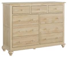 Whitewood Cottage 9 Drawer Dresser