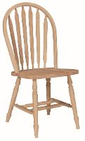 Whitewood Arrowback Windsor with Turned Legs