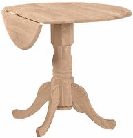 Whitewood 36'' Dropleaf Pedestal Table