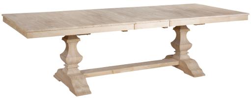 Whitewood Banks Table w/ Trestle Base