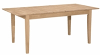 Whitewood Butterfly Leaf Extension Table with Shaker Legs