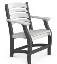 King Poly Vinyl Contempo Dining Chair with Arms