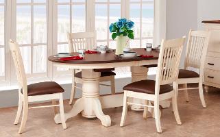 True Wood Nantucket Double Pedestal Table and Concord Chairs