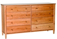 Woodforms Shaker 8 Drawer Cherry Dresser