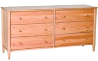 Woodforms Shaker Cherry 6 Drawer Dresser