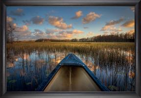 Canoeing on the River Print