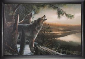 Howling Wolves Print