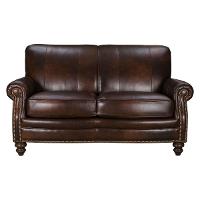 Smith Brothers 383 Leather Loveseat